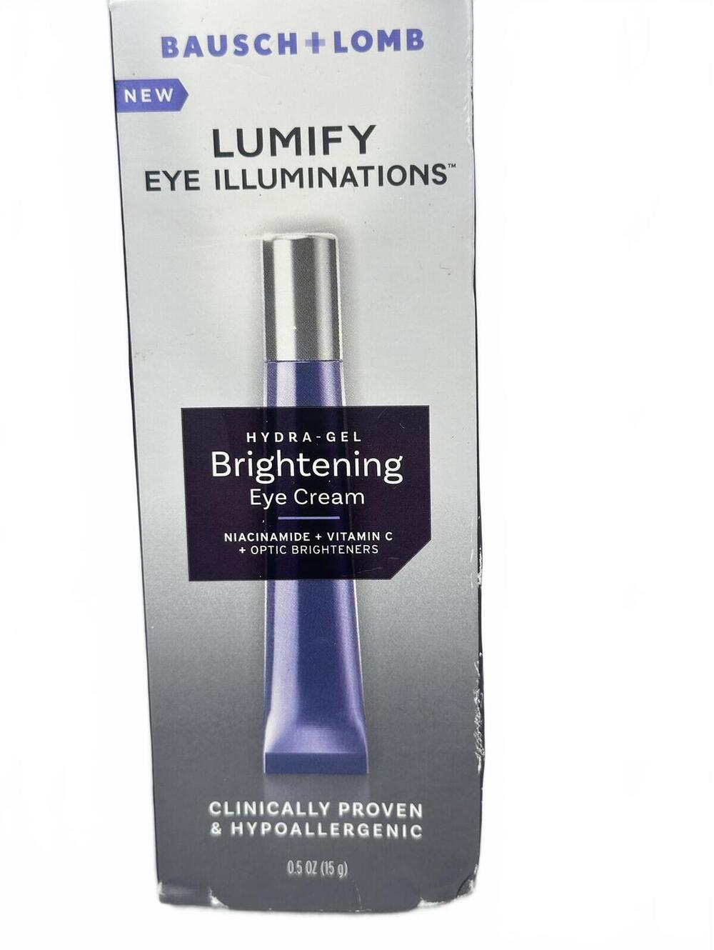 2/$60✨ Bausch + Lomb Lumify Brightening Eye Cream 15g Niacinamide Vitamin C NIB
